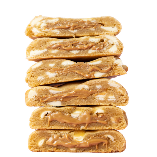 Stuffed Cookies - White Chocolate Chunk with Cookie Butter by Dirty Cookie
